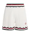 Casablanca Chevron Crochet Bermuda Shorts In White