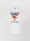 Casablanca White Crewneck T-shirt With Logo On The Front In Cotton Man In White