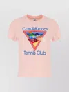 Casablanca Cotton Crew Neck T-shirt With Graphic Print In Pink