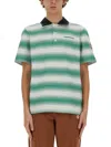 Casablanca White Cotton Blend Polo Shirt Men In Multicolour