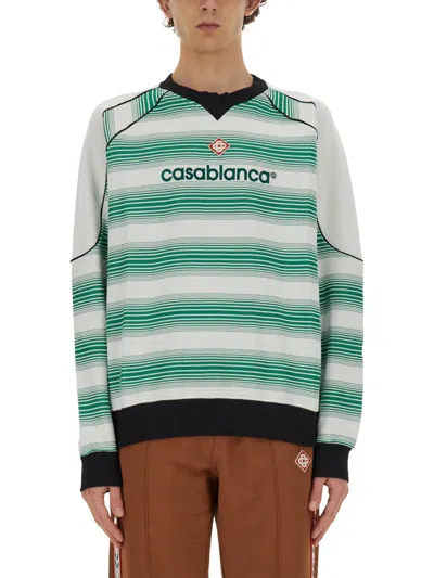 Casablanca Cotton Interlock Sweatshirt In Green