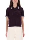 Casablanca Cotton Knit Polo Shirt In Brown