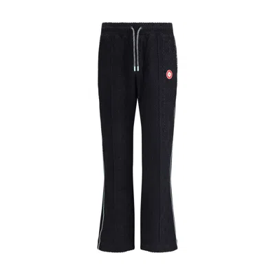 Casablanca Black Pants With All-over Embossed Monogram And Drawstring Waist