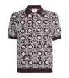 Casablanca Monogram Knit Short-sleeved Polo T-shirt In Multi