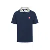 Casablanca Navy Blue Organic Cotton Classic Laurel Polo In Blue