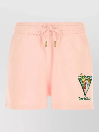 Casablanca Cotton Shorts Featuring Back Pocket Detail In Pink