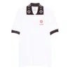 Casablanca Piqu Cotton Polo Shirt In White