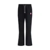 Casablanca Black Pants With All-over Embossed Monogram And Drawstring Waist In Black