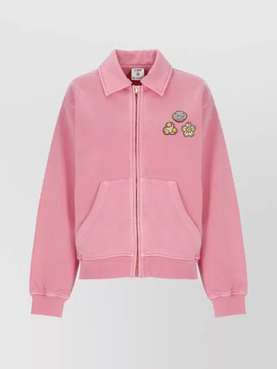 CASABLANCA COTTON SWEATSHIRT FEATURING EMBROIDERED PATCHES