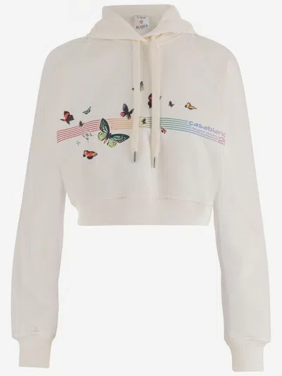 Casablanca Cotton Sweatshirt With Logo In Neutral