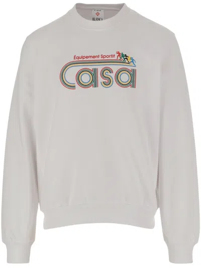Casablanca Equipement Sportif Embroidered Sweatshirt In White