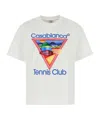 Casablanca Crew Neck Graphic Print Short Sleeves Top In White