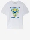 Casablanca Tennis Club Icon Short Sleeve T-shirt In White