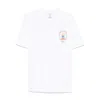 Casablanca T-shirt Girocollo Con Logo Sul Fronte In Cotone Bianca Uomo