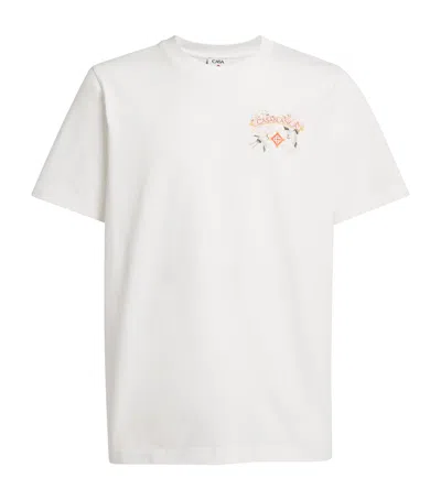 Casablanca Cotton Tennis Club Print T-shirt In White