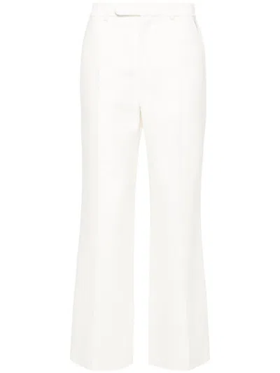 Casablanca Straight-leg Jacquard Trousers In White