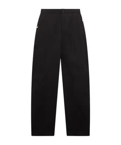 Casablanca Cotton Twill Casual Pants In Black