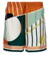 Casablanca Court Abstrait Bermuda Shorts In Multicolor