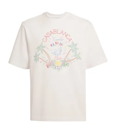 Casablanca Crayon Tennis Club T-shirt In White