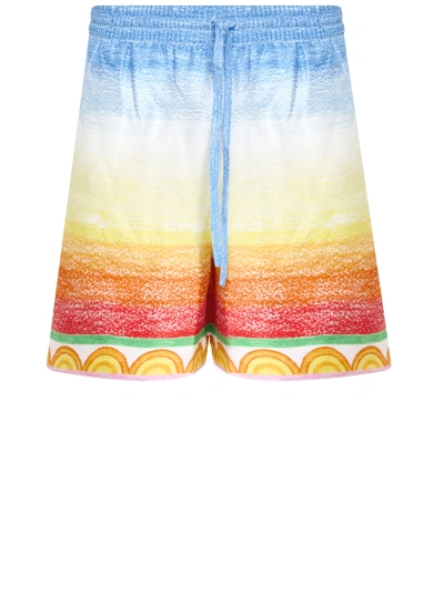 Casablanca Crayon Tennis Player Shorts In Multicolour