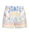 Casablanca Crayon Vase Silk Shorts In White