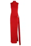 Casablanca Draped Maxi Dress In Red