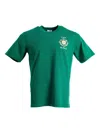 Casablanca Graphic Print Green Cotton T-shirt With Crew Neck Design In Green