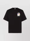 Casablanca Crew Neck Graphic Print Short Sleeves In Black