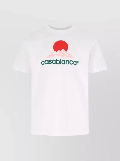 CASABLANCA CREW NECK GRAPHIC PRINT SHORT SLEEVES