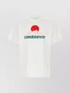 Casablanca White Crewneck T-shirt With Logo On The Front