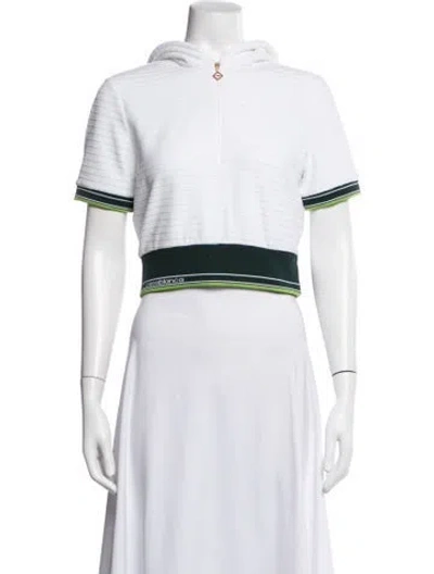 Pre-owned Casablanca Crew Neck Short Sleeve Hoodie In Green
