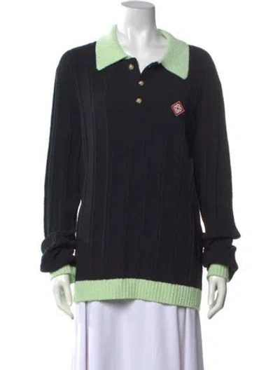 Pre-owned Casablanca Crew Neck Sweater In Black