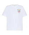 Casablanca Crew Neck Cotton T-shirt With Graphic Print