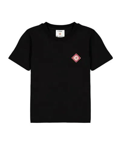 Casablanca Kids' Crewneck Shortsleeve Tshirt In Black