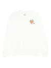 Casablanca White Cotton Sweatshirt With Contrasting Logo Patch In White