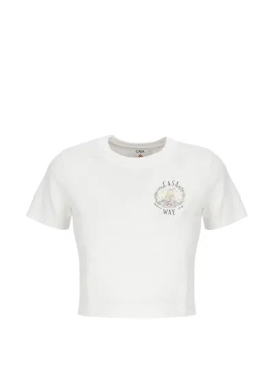 Casablanca Crew-neck T-shirt In White