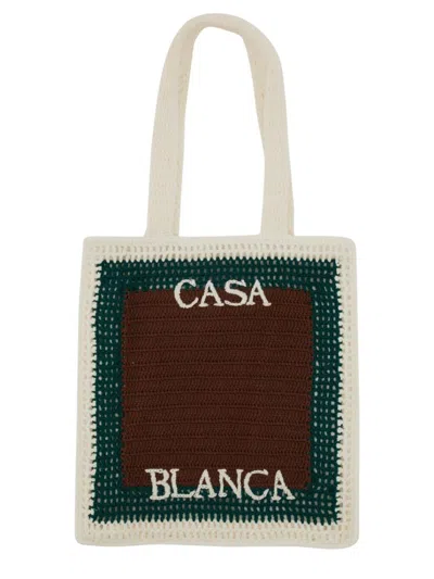 Casablanca Crochet Bag In Black