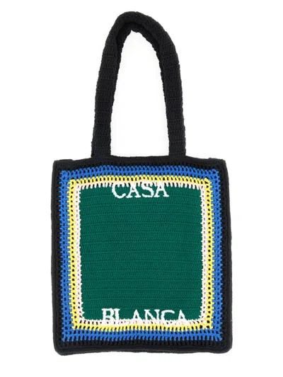 Casablanca Crochet Mini Handbag In Multi