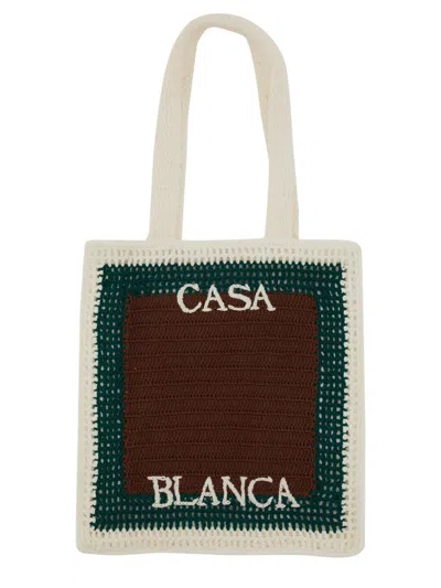 Casablanca Crochet Bag In Brown