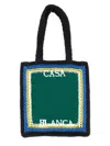 Casablanca Crochet Knit Tote Bag In Green