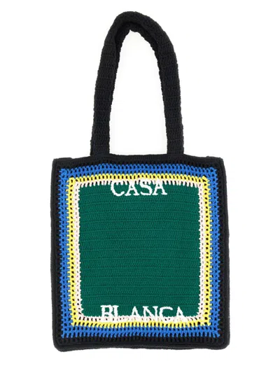 Casablanca Crochet Bag Unisex In Green