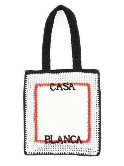 Casablanca Crochet Bag Unisex In White