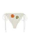 Casablanca Crochet Bikini Bottom With Patches In White