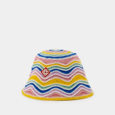 Casablanca Bucket Crochet Hat In Multicolor