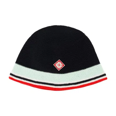 Casablanca Crochet Bucket Hat In Black