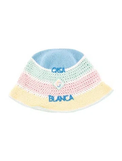 Pre-owned Casablanca Crochet Bucket Hat In Blue