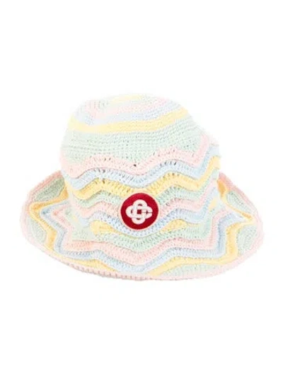 Pre-owned Casablanca Crochet Hat Size M/l W/tags In Yellow