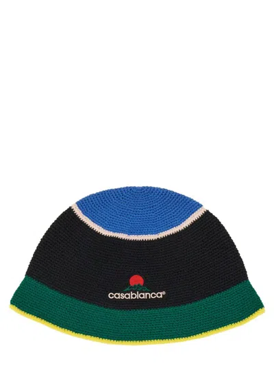 Casablanca Crochet Hat With Logo Unisex In Multi