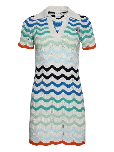 CASABLANCA CROCHET-KNIT DRESS