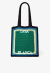 Casablanca Crochet Knit Tote Bag In Green